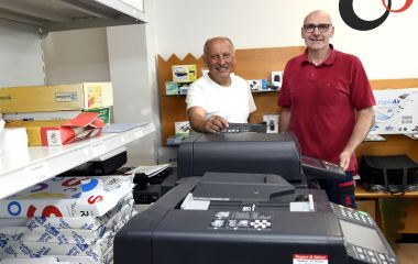 Hier sind Computerfachmänner am Werk: Stegner & Stötzer. (Foto: Carl-Heinz Zitzmann)