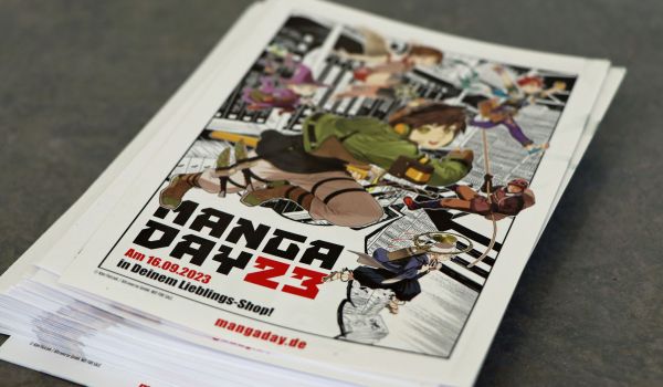 Illustrierter Flyer mit der Aufschrift Manga Day 23.