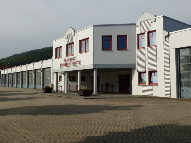Das Gebäude der Feuerwehr in Sonneberg-Mitte.
