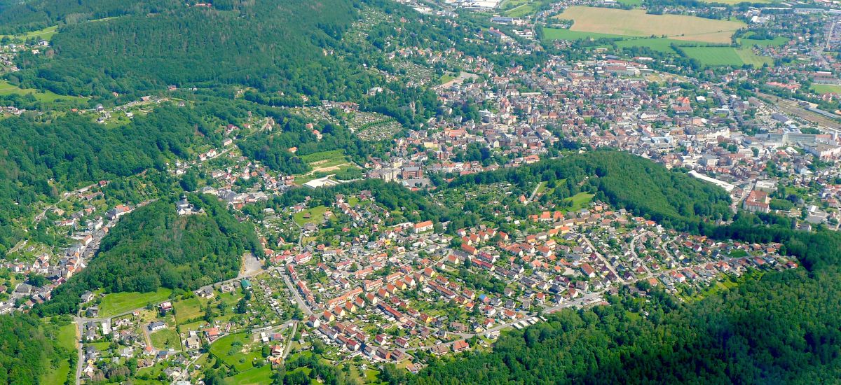 Luftbildaufnahme von Sonneberg. Foto: Rudi Weber